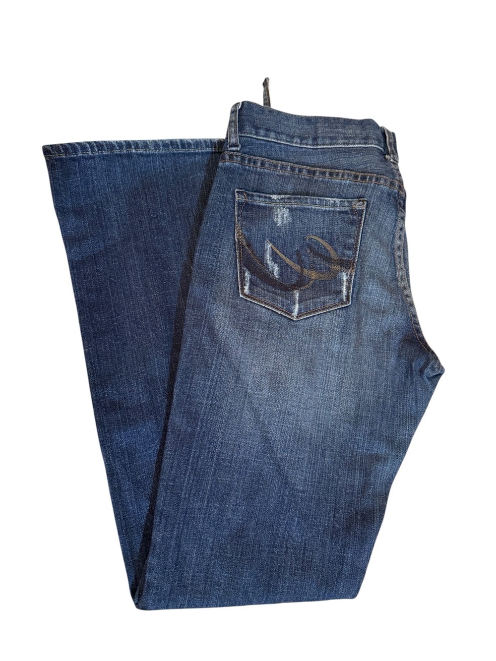 Express Women's Boot Cut Jeans - Dark Blue Denim, size 8R